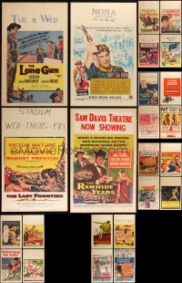 6d0188 LOT OF 24 FOLDED WINDOW CARDS 1950s great images from a variety of different movies!