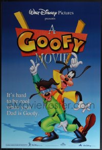 6d0974 LOT OF 7 UNFOLDED DOUBLE-SIDED GOOFY MOVIE ONE-SHEETS 1995 Walt Disney animation!