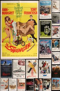 6d0211 LOT OF 118 FOLDED ONE-SHEETS 1960s-1990s great images from a variety of different movies!