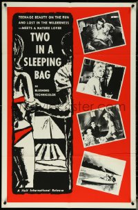 6f1325 TWO IN A SLEEPING-BAG 1sh 1964 German camp-out romance, Susanne Cramer, ultra rare!