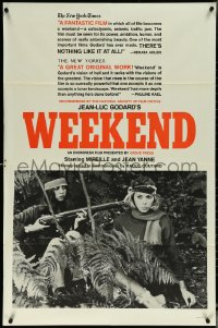6f1350 WEEK END 1sh 1967 Mireille Darc, Jean Yanne, directed by Jean-Luc Godard!