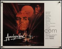 6k0182 APOCALYPSE NOW 1/2sh 1979 Francis Ford Coppola, classic Bob Peak art of Brando and Sheen!