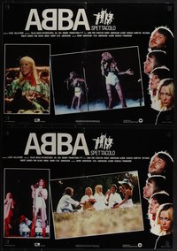6k0148 ABBA: THE MOVIE 8 Italian 18x25 pbustas 1978 Swedish pop rock, different & ultra rare!