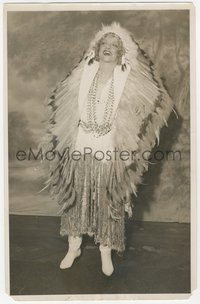 6p0393 TEXAS GUINAN 7.25x11 news photo 1932 Queen of Night Clubs in Native American Indian costume!