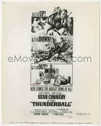 6p1426 THUNDERBALL 8.25x10.25 still 1963 art of Sean Connery as James Bond used on the insert!