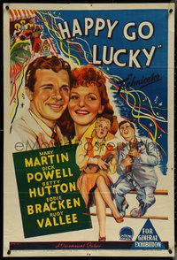 6p0452 HAPPY GO LUCKY Aust 1sh 1943 Mary Martin looks for rich husband in tropical Trinidad, rare!