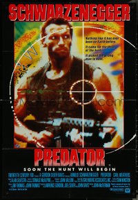 6p0457 PREDATOR Aust 1sh 1987 Arnold Schwarzenegger sci-fi, like nothing on Earth!