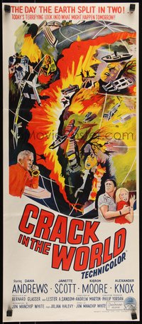 6p0476 CRACK IN THE WORLD Aust daybill 1965 atom bomb explodes, thank God it's only a motion picture!