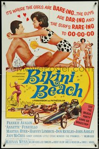 6p0921 BIKINI BEACH 1sh 1964 Frankie Avalon, Annette Funicello, sexy Martha Hyer!