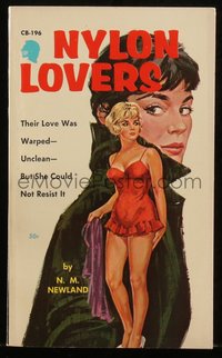 6p1390 NYLON LOVERS paperback book 1961 she couldn't resist their warped & unclean love, ultra rare!