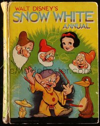 6p0326 SNOW WHITE & THE SEVEN DWARFS 8x10 English hardcover book 1938 Annual with illustrations!