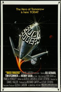 6p0937 BUCK ROGERS style A 1sh 1979 The Hero of Tomorrow is here TODAY, cool spaceship art!