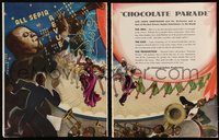 6p0205 CHOCOLATE PARADE campaign book two-page spread 1937 rare all-black movie, art by Phil DeLara!