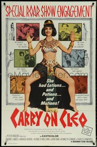 6p0946 CARRY ON CLEO 1sh 1965 English comedy on the Nile, sexy full-length Amanda Barrie!