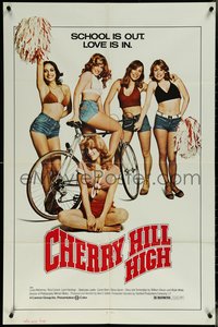 6p0949 CHERRY HILL HIGH 1sh 1976 five sexy barely-dressed girls, school is out, love is in!