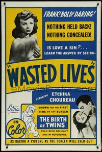 6p0950 CHILDREN OF LOVE/BIRTH OF TWINS 1sh 1958 Wasted Lives, nothing held back!