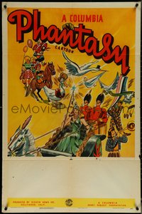 6p0957 COLUMBIA PHANTASY CARTOON 1sh 1939 Columbia, cool art of Mother Goose & other characters!