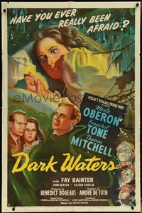 6p0968 DARK WATERS 1sh 1944 was love or madness to be Merle Oberon's fate, Franchot Tone