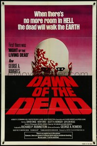 6p0969 DAWN OF THE DEAD 1sh 1979 George Romero, no more room in HELL for the dead, Lanny Powers art!