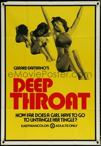 6p0972 DEEP THROAT 1sh 1972 how far does Linda Lovelace have to go to untangle her tingle, rare!