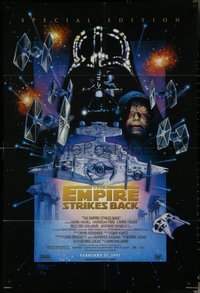 6p0997 EMPIRE STRIKES BACK style C advance DS 1sh R1997 they're back on the big screen!