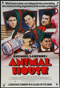 6p0897 ANIMAL HOUSE English 1sh 1978 John Belushi, Landis classic, wacky portraits!