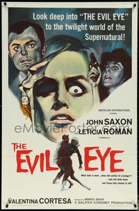 6p1000 EVIL EYE 1sh 1964 Mario Bava, John Saxon, the twilight world of the supernatural!