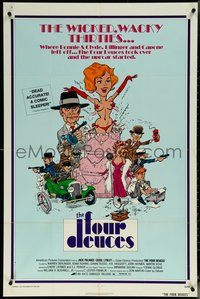 6p1017 FOUR DEUCES 1sh 1975 art of gangster Jack Palance with Carol Lynley jumping out of cake!