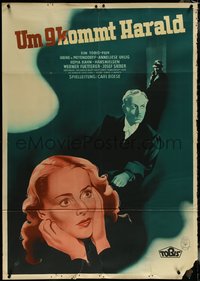 6p0217 UM 9 KOMMT HARALD German 34x48 1944 murder suspects von Meyendorff and Fuetterer, ultra rare!