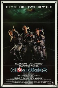 6p1027 GHOSTBUSTERS 1sh 1984 Bill Murray, Dan Aykroyd & Harold Ramis here to save the world!