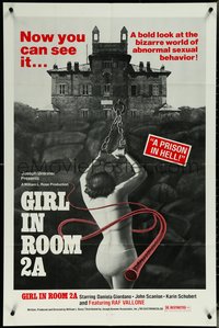 6p1028 GIRL IN ROOM 2A 1sh 1973 Daniela Giordano, bound woman in bondage horror sex thriller!