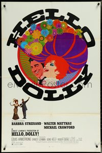 6p1048 HELLO DOLLY 1sh 1969 Barbra Streisand & Walter Matthau by Richard Amsel, Roadshow!