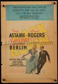 6p0262 CAREFREE 11x17 herald 1938 Fred Astaire, Ginger Rogers, Irving Berlin, different, ultra rare!