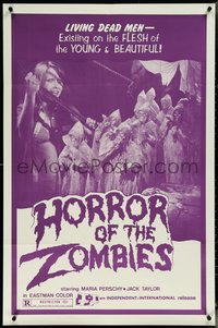 6p1055 HORROR OF THE ZOMBIES 1sh 1976 dead men existing on the flesh of the young & beautiful, rare!