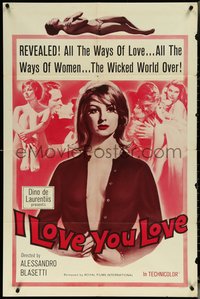 6p1064 I LOVE, YOU LOVE 1sh 1962 Alessandro Blasetti's Io amo, tu ami, ultra rare!