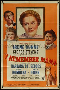 6p1066 I REMEMBER MAMA 1sh 1948 Irene Dunne, Barbara Bel Geddes, directed by George Stevens!