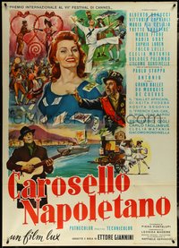 6p0407 NEAPOLITAN CAROUSEL Italian 1p 1954 completely different art of Sophia Loren by Longi, rare!