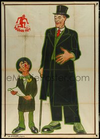 6p0410 POLIDOR'S INTIMATE FRIEND Italian 1p 1913 caricature art of the tiny comedian by giant, rare!