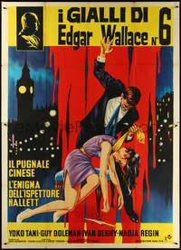 6p0165 I GIALLI DI EDGAR WALLACE N.6 Italian 2p 1966 Edgar Wallace Mystery Theatre, ultra rare!