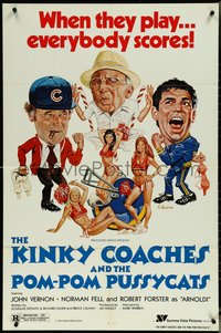 6p1086 KINKY COACHES & THE POM-POM PUSSYCATS 1sh 1981 when they play everybody scores, Tanenbaum!