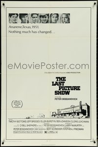 6p1091 LAST PICTURE SHOW 1sh 1971 Peter Bogdanovich, Jeff Bridges & Cybill Shepherd!