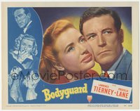 6p0628 BODYGUARD LC #7 1948 best close up of tough Lawrence Tierney & pretty Priscilla Lane!