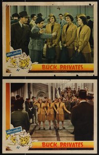 6p0875 BUCK PRIVATES 2 LCs 1941 great images of Bud Abbott & Lou Costello with The Andrews Sisters!