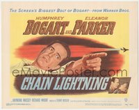 6p0550 CHAIN LIGHTNING TC 1949 great image of military test pilot Humphrey Bogart & Eleanor Parker!