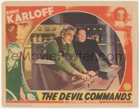 6p0649 DEVIL COMMANDS LC 1941 great c/u of Boris Karloff & Revere working in laboratory, ultra rare!