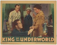 6p0681 KING OF THE UNDERWORLD LC 1939 c/u of Humphrey Bogart grabbing Dr. Kay Francis, ultra rare!