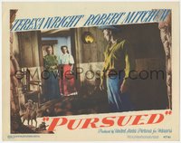 6p0702 PURSUED LC #2 1947 Teresa Wright & Judith Anderson in door stare at cowboy Robert Mitchum!