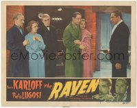 6p0704 RAVEN LC #3 R1949 crazy Bela Lugosi points gun at Boris Karloff, Irene Ware & 3 others, rare!