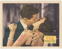 6p0705 RAZOR'S EDGE signed LC #4 1946 by Gene Tierney, who's close up kissing Tyrone Power, Maugham!