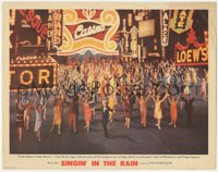 6p0195 SINGIN' IN THE RAIN photolobby 1952 Gene Kelly doing Gotta Dance, Gotta Dance! w/many people!